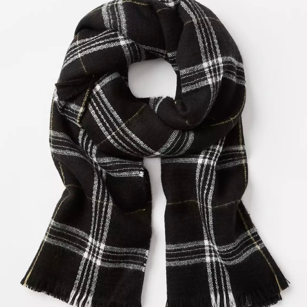 LOFT Plaid Wrap Scarf NWT